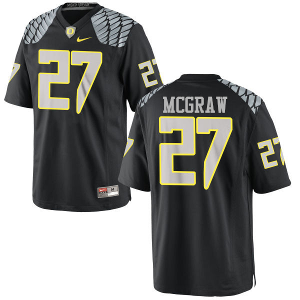 Men #27 Mattrell McGraw Oregon Ducks College Football Jerseys-Black